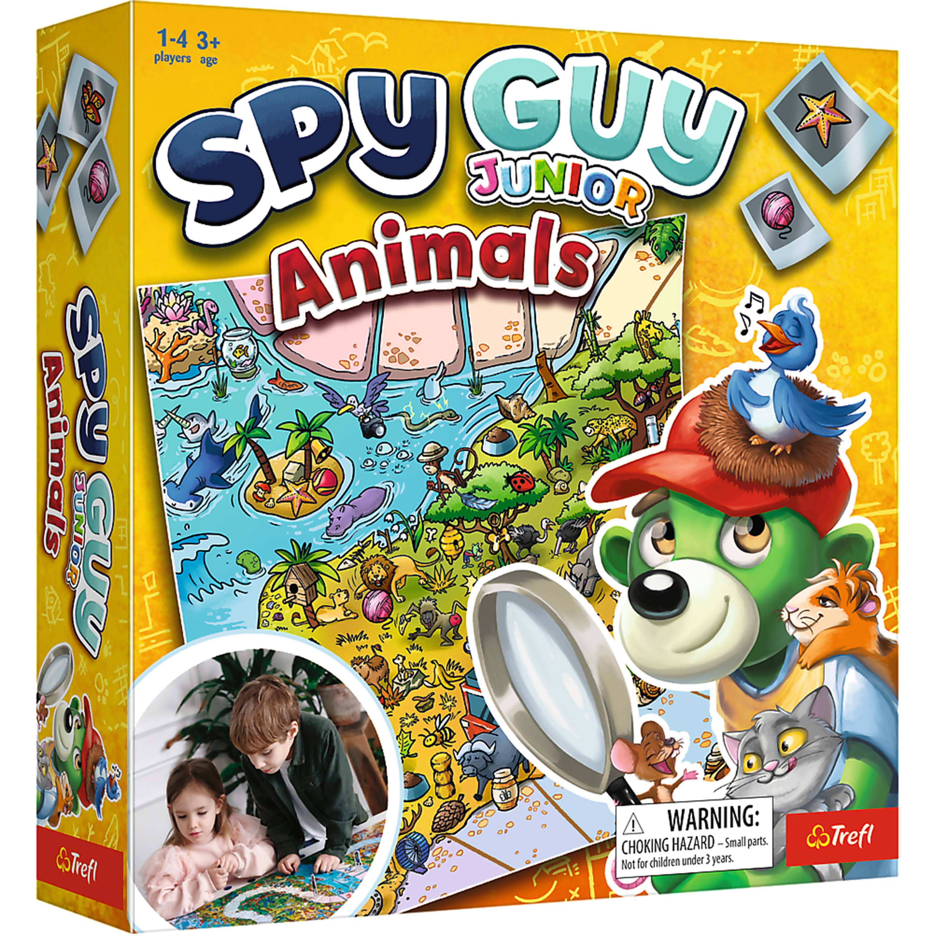 1-4 players age 3+
SPY GUY JUNIOR
Animals
WARNING: CHOKING HAZARD - Small parts. Not for children under 3 years.
Trefl