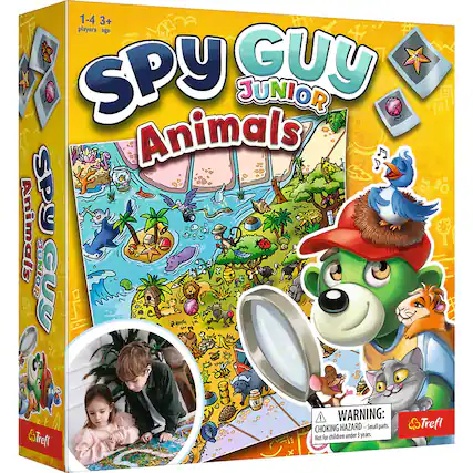 1-4 players age 3+
SPY GUY JUNIOR
Animals
WARNING: CHOKING HAZARD - Small parts. Not for children under 3 years.
Trefl