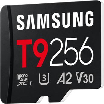 Samsung microSDXC T9 256GB, Read/Write Speeds Up to 200/130 MB/s Samsung microSDXC T9 256GB, Read/Write Speeds Up to 200/130 MB/s