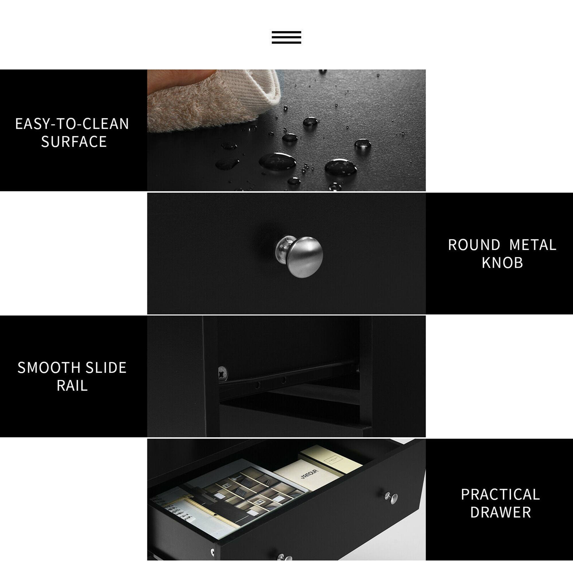 EASY-TO-CLEAN SURFACE  
ROUND METAL KNOB  
SMOOTH SLIDE RAIL  
PRACTICAL DRAWER
