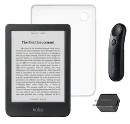 Kobo - Clara BW eReader with Black Remote & AC Bundle - 2024 - Clear Case