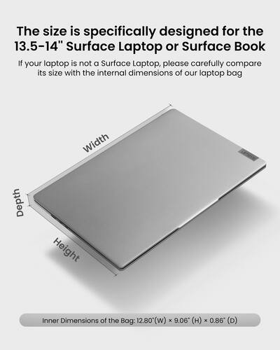 tomtoc 360° Laptop Sleeve Hoes voor 2024 13,5-inch Microsoft Surface L tomtoc 360° Laptop Sleeve Hoes voor 2024 13,5-inch Microsoft Surface L