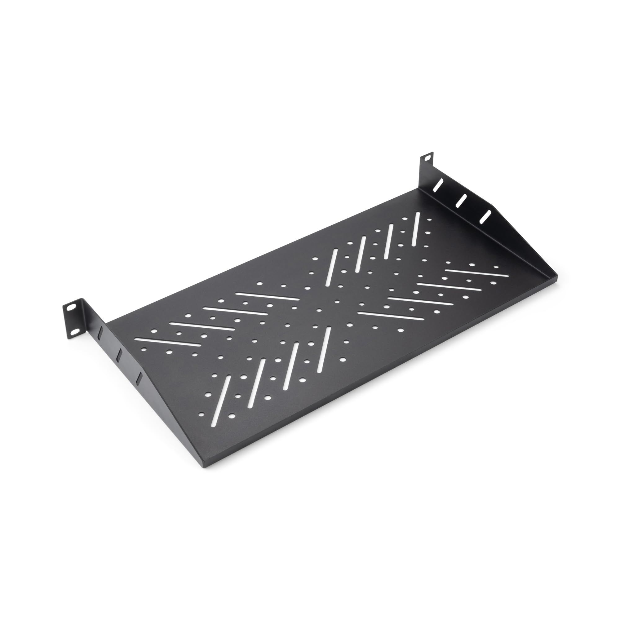 Alt View 6. On Stage Stands - On-Stage 1U Vented Rack Shelf 19x9″ for Audio Rack Systems & Server Cabinets, Heavy-Duty Steel Platform, Integrates - Black.