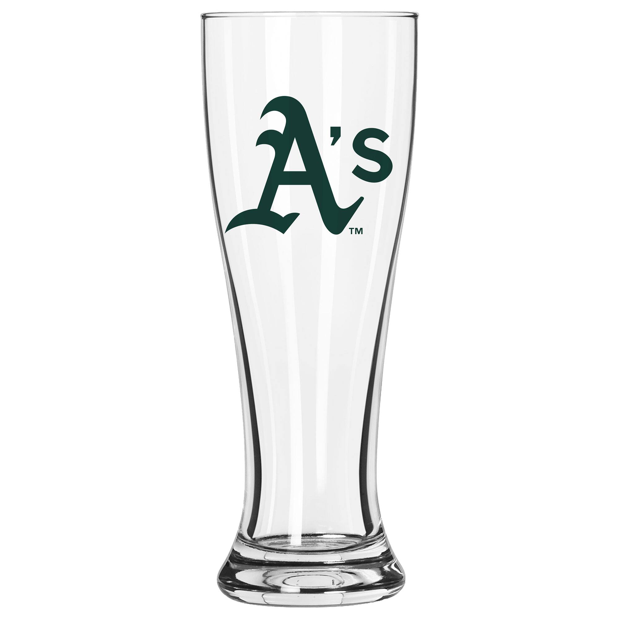 Front. Logo Brands - Oakland Athletics 16oz. Game Day Pilsner Glass - Multicolor.