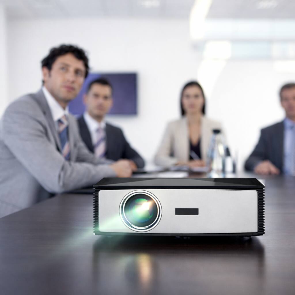 Alt View 3. BOSS - BOSS S6A Full HD Projector | 5000 Lumens | Android, Wi-Fi, Bluetooth | HDMI, USB | Portable Design - Black.