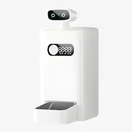 Cluzine - Remote Visual Pet Video Feeder, Large Capacity, APP Control Smart Automatic Pet Feeder - White