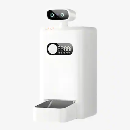 Front. Cluzine - Remote Visual Pet Video Feeder, Large Capacity, APP Control Smart Automatic Pet Feeder - White.