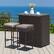 Alt View 7. Costway - Patio 3PCS Rattan Bar Table Stool Set Cushioned Chairs with Cover - brown/gray/off white.