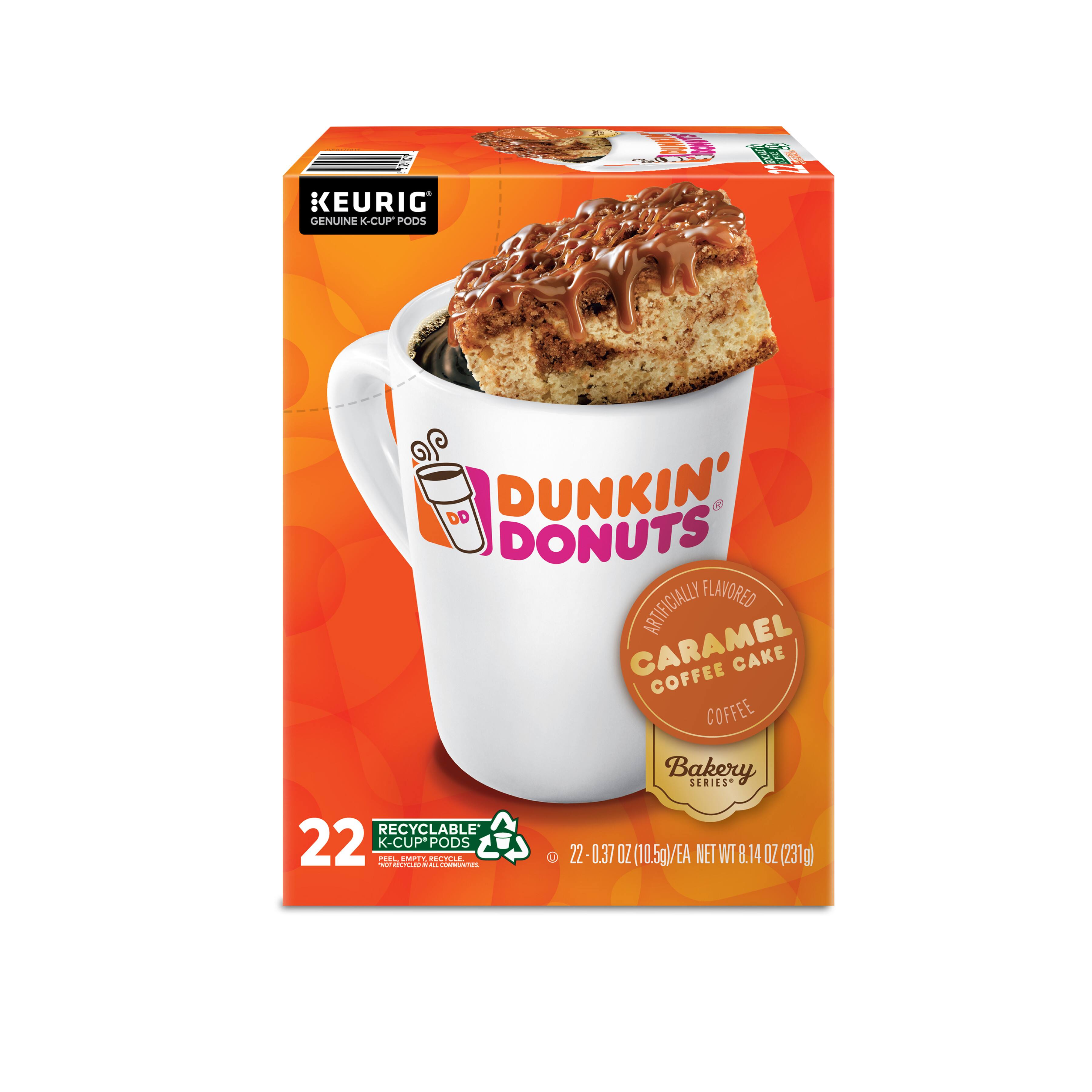 Alt View 13. Dunkin' - Caramel Coffee Cake Coffee, Keurig Single Serve K-Cup Pods, Medium Roast, 22 count.