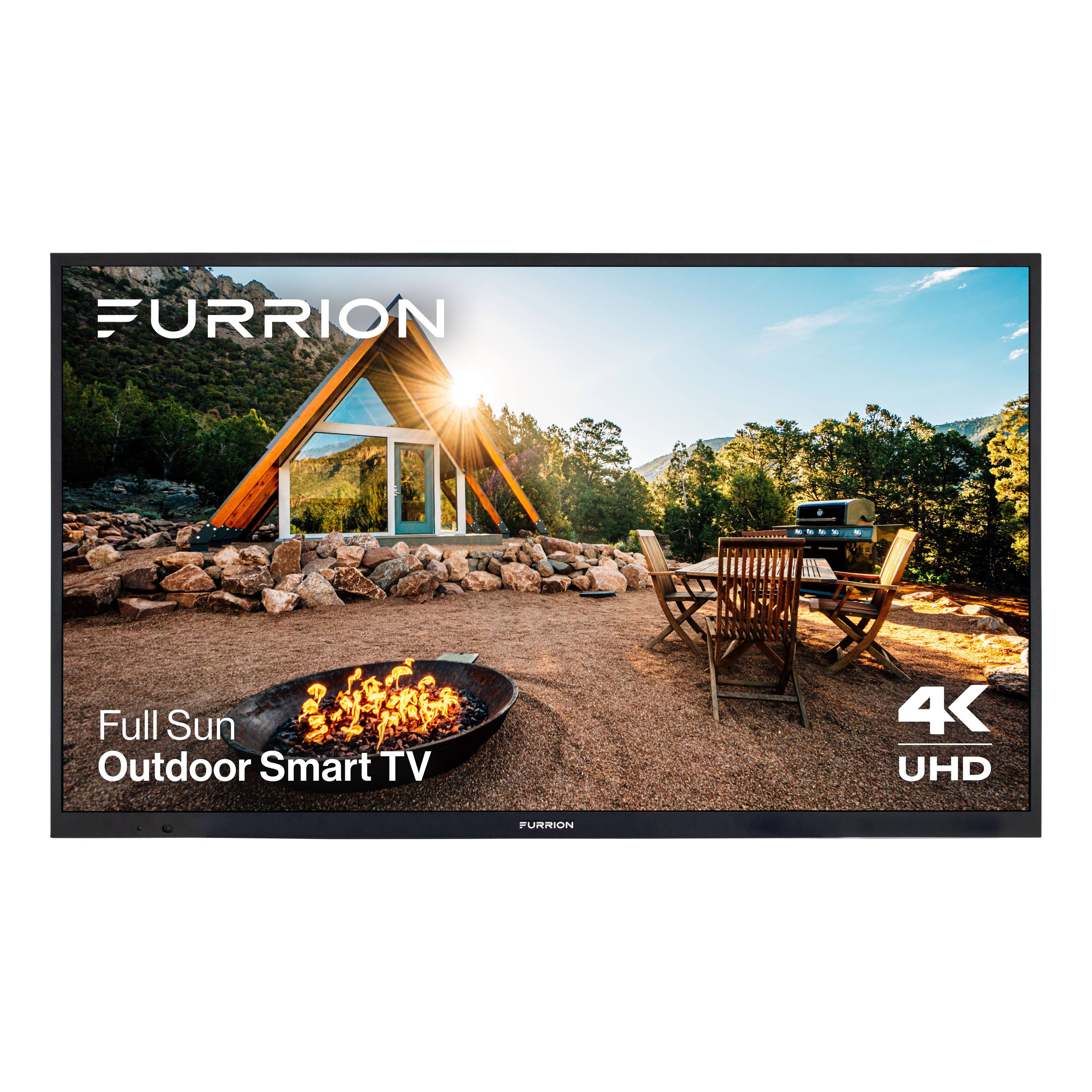 Front. Furrion - Aurora 65" Full Sun Smart 4K LED Outdoor TV - Black.
