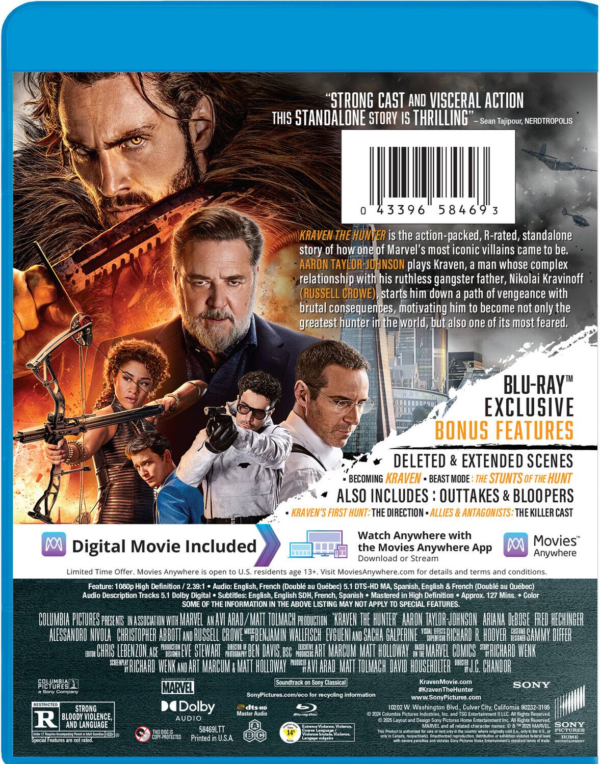 Alt View 1. Kraven the Hunter   - BLU-RAY.