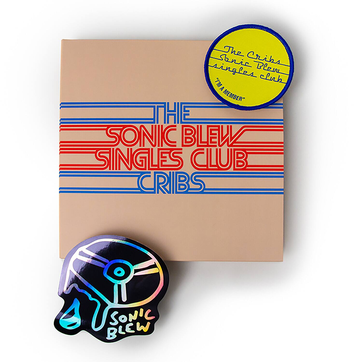 The Cribs  
Sonic Blew Singles Club  
"I'M A MEMBER"  

SONIC BLEW  
SINGLES CLUB  
CRIBS  

Sonic Blew
