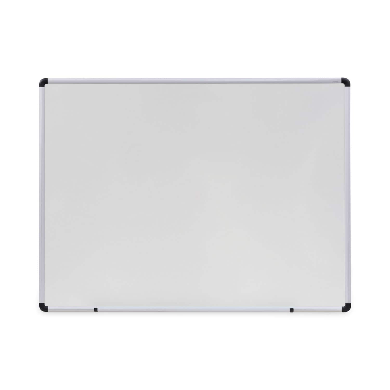 Universal - Modern Melamine Dry Erase Board with Aluminum Frame, 48" x 36", White Surface, Satin Aluminum Frame