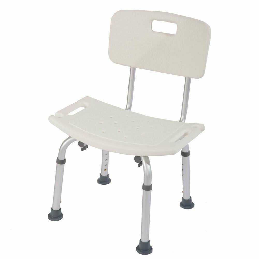 Front. Winado - 7-Height Adjustable Bath Chair, 330LBS Capacity, Tool-Free Assembly Shower Bench with Back & Shower Holder for Elderly - White.