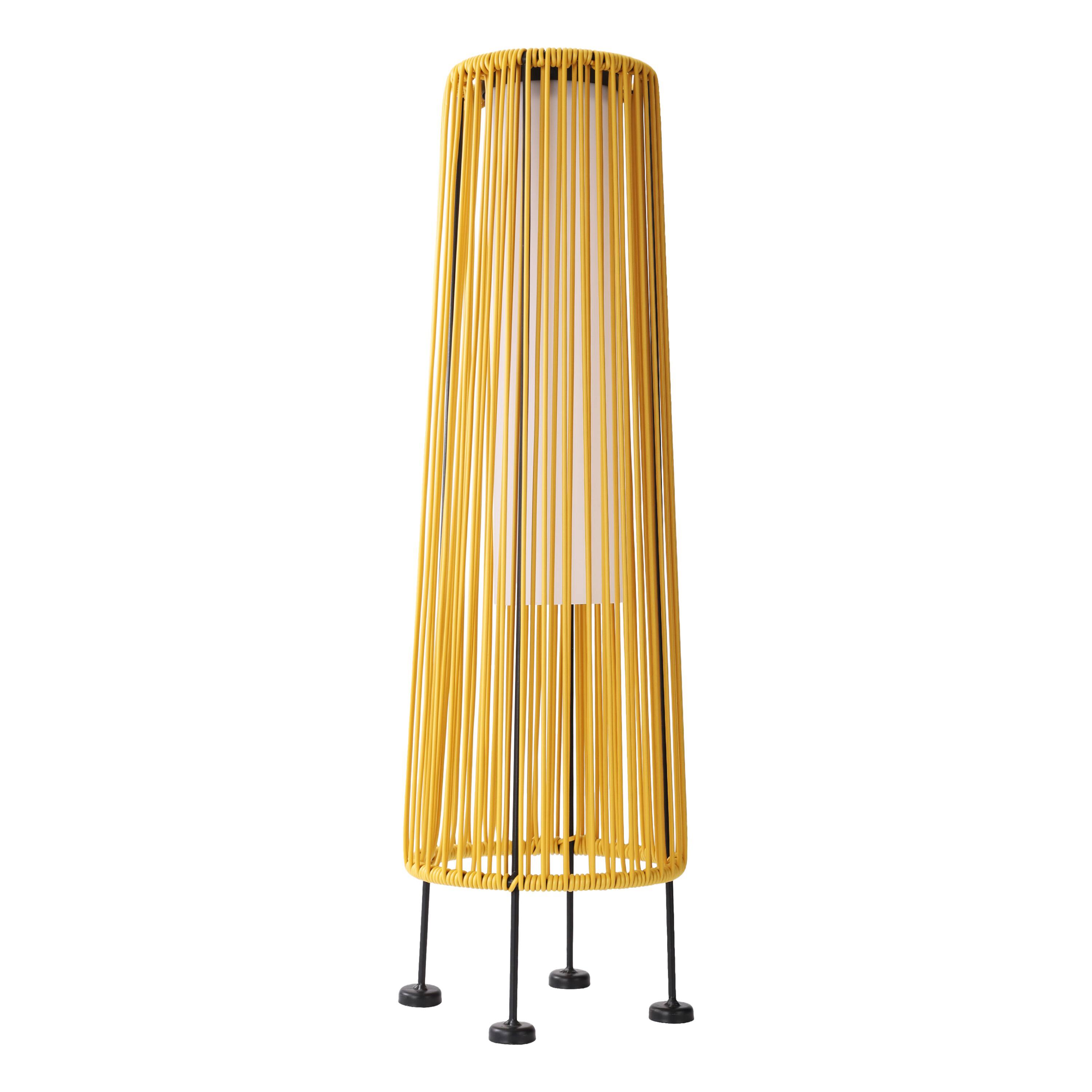 Alt View 5. Techko - Indoor Outdoor Solar Takumi Bamboo-Style Floor Lamp.