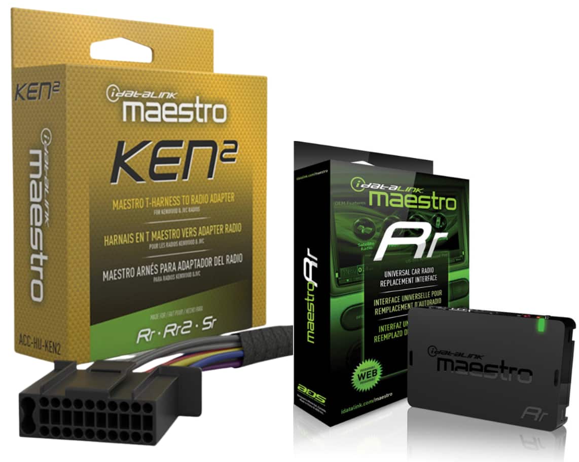IDatalink Maestro ACC-HU-KEN2 Kenwood T Harness with Signal Converter + ADS-MRR Interface Module Bundle - Black