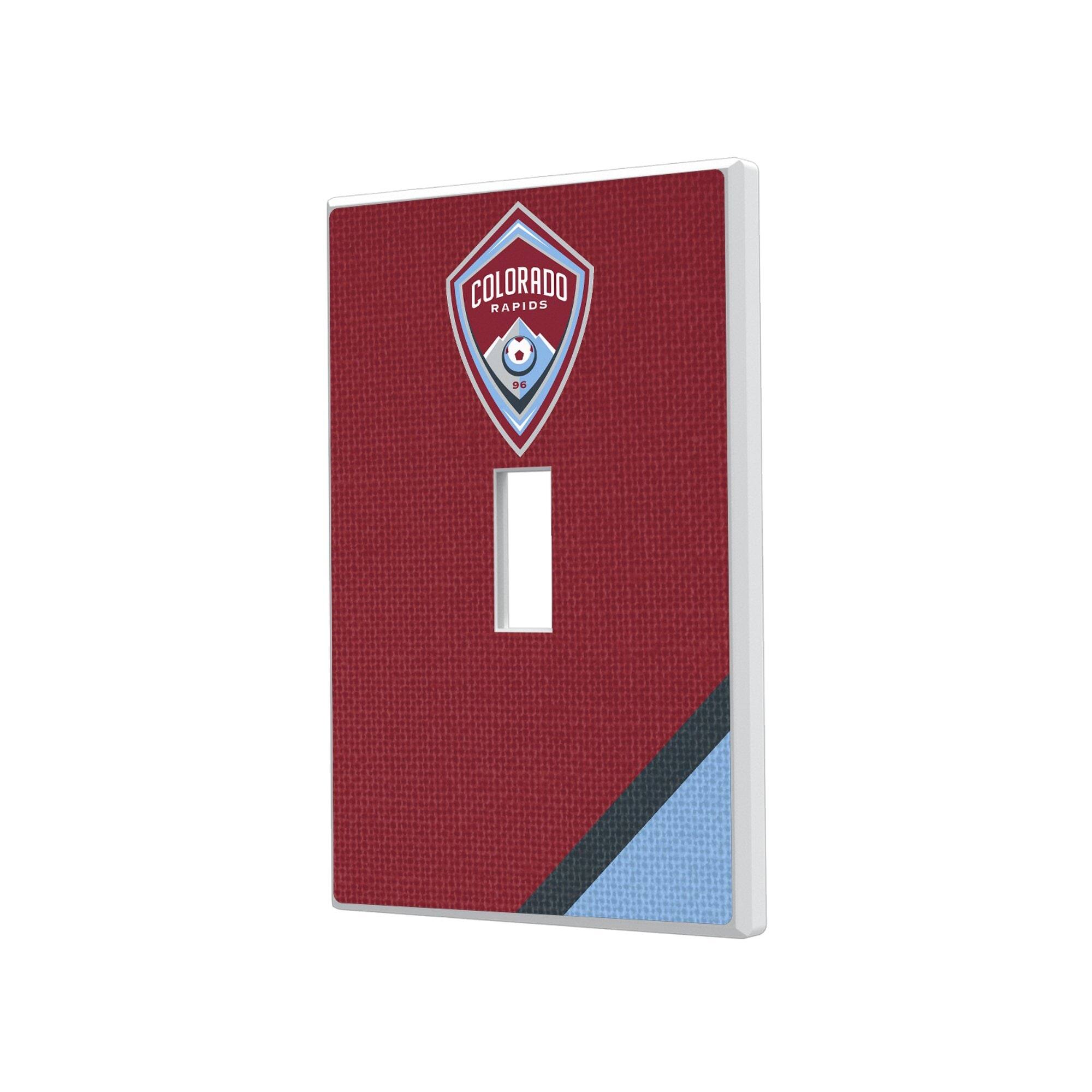 Keyscaper - Colorado Rapids Diagonal Stripe Design Single Toggle Lightswitch Plate - Multicolor price history on PriceWatchPro