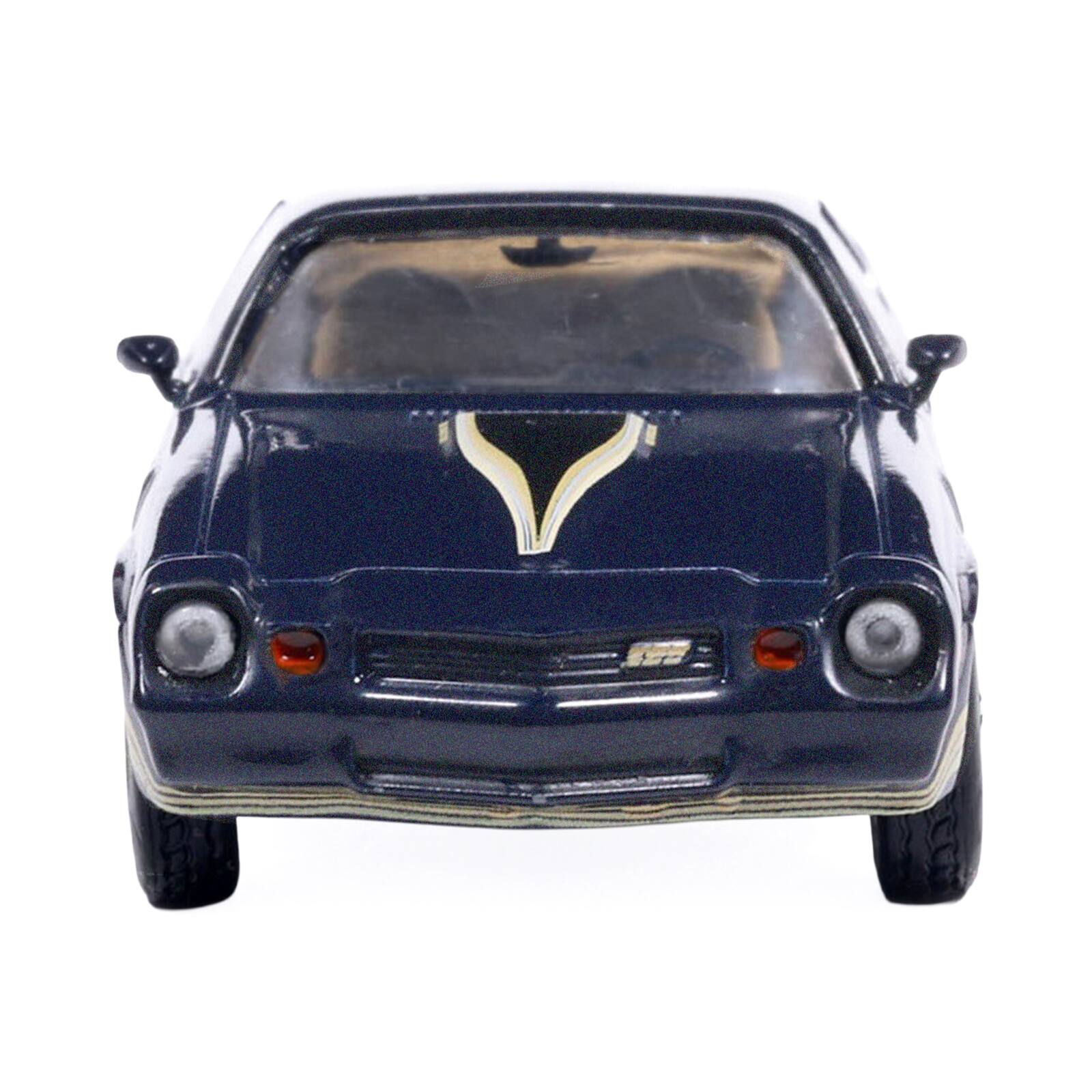 Alt View 3. IXO - 1981 Chevrolet Camaro Z28 Dark Blue Metallic with Gold Stripes and Interior 1/64 Diecast Model Car by IXO Models.