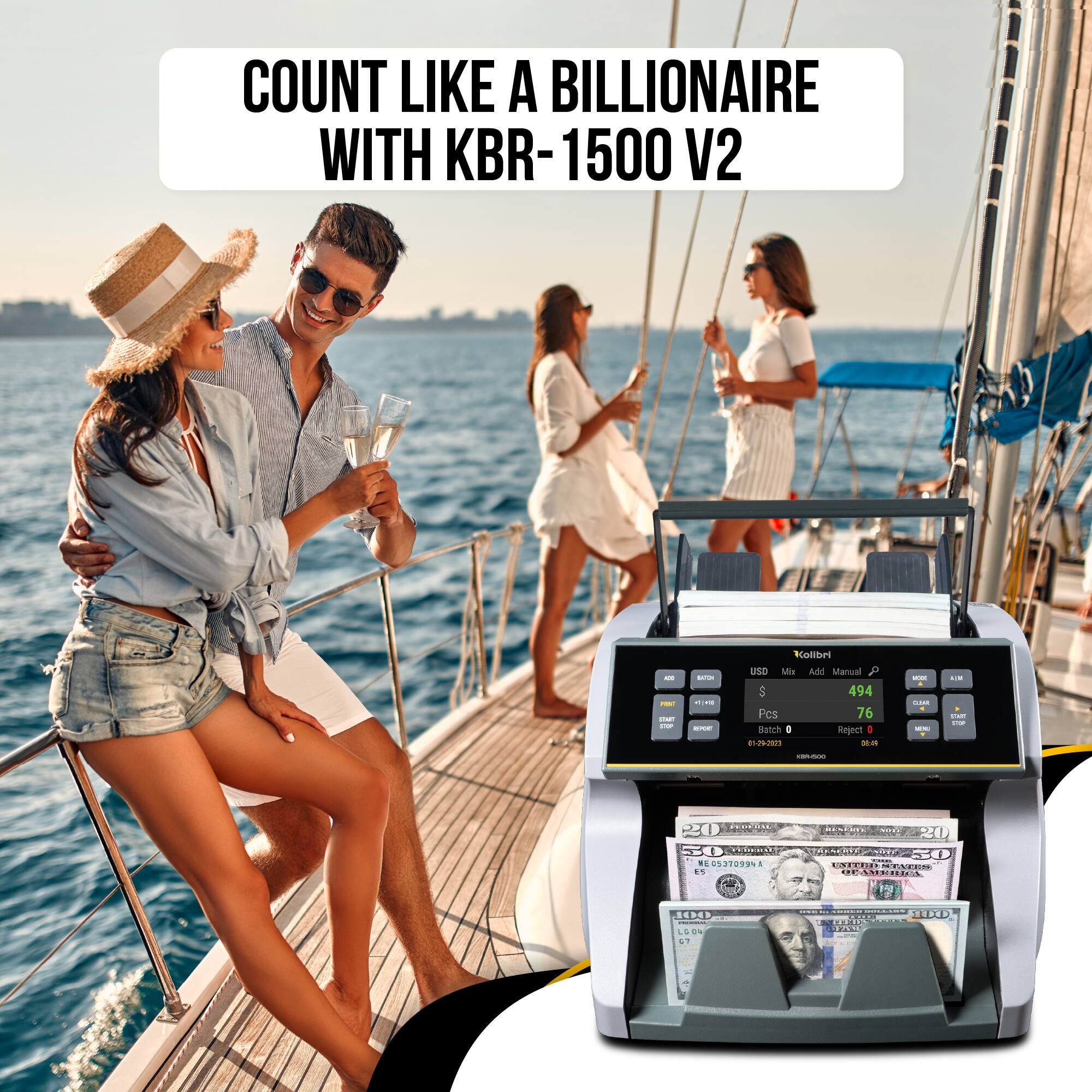 COUNT LIKE A BILLIONAIRE WITH KBR-1500 V2

Kolbrl

Mi Add Manual 494 76 Pes Batch 0 Reject 0

20 30 50 60527099% 20 50

RS 12 SDD GUN T LEXO adia 1B3D