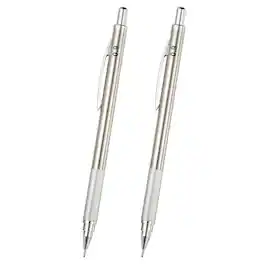Unique Bargains - 2pcs Mech Pencil 0.9mm, Lead Holder Broad Point Metal for Drawing, Sketching, Woodworking - Silver