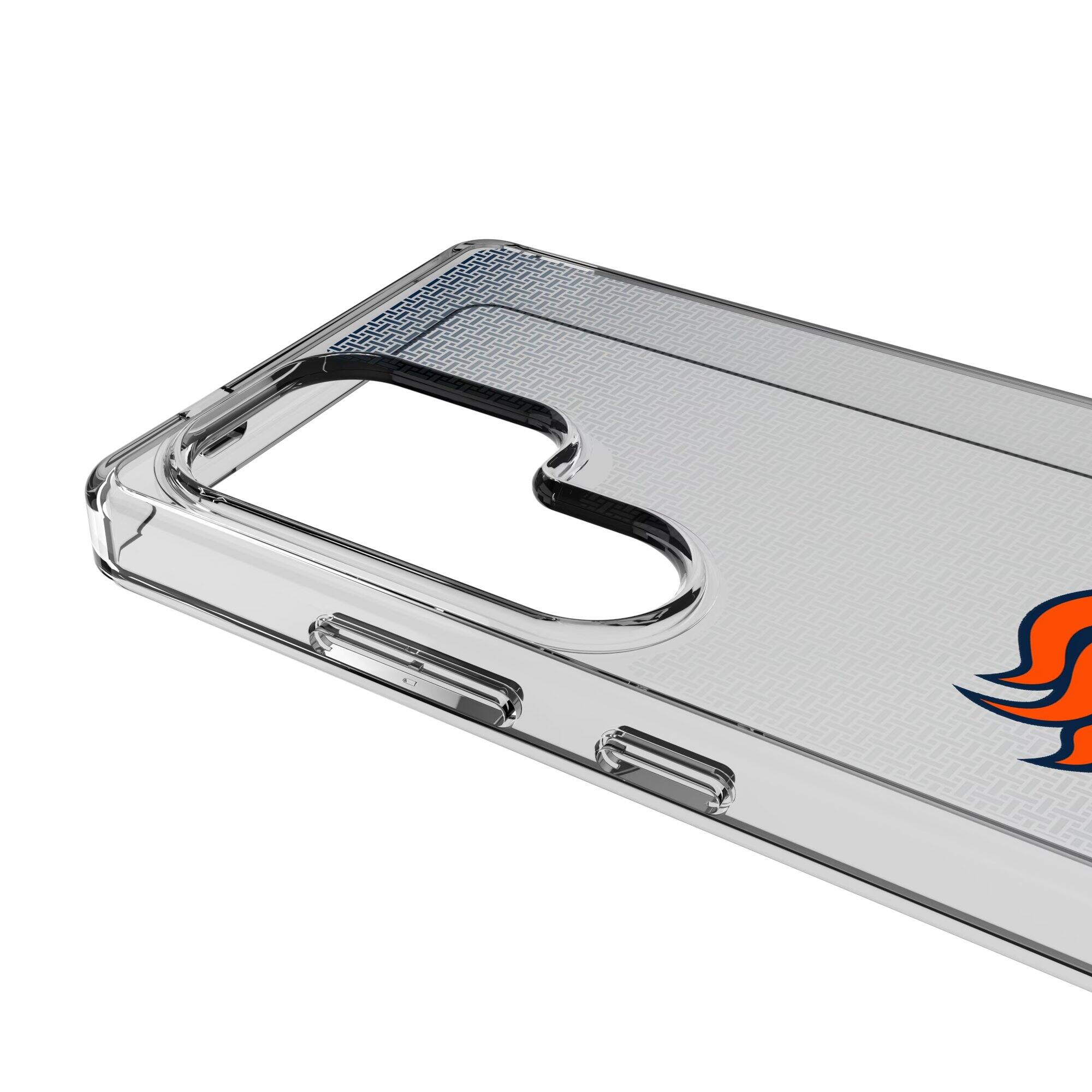 Alt View 2. Keyscaper - Linen Logo Galaxy Clear Case - S21 Plus - Multicolor.