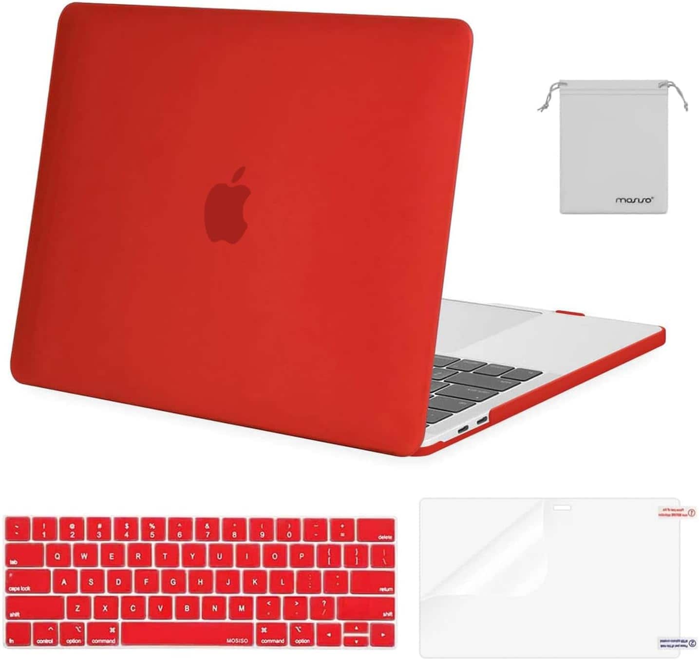 "mosiso - MacBook Pro 13"" hard shell case with keyboard skins, screen protector and storage bag - Red" price history on PriceWatchPro