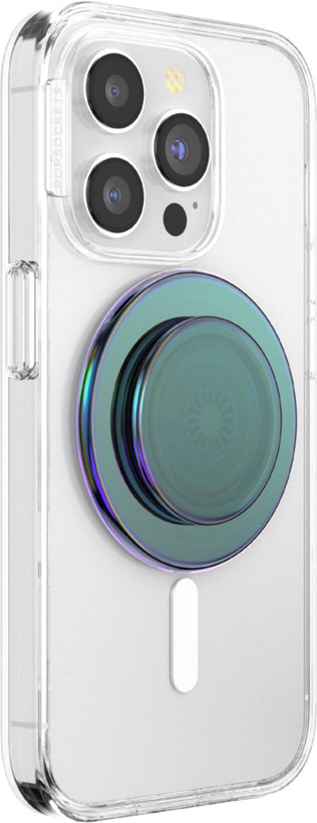 Left. PopSockets - MagSafe PopGrip Universal Magnetic Grip & Stand with Adapter Ring for Cell Phones - Nightshade.