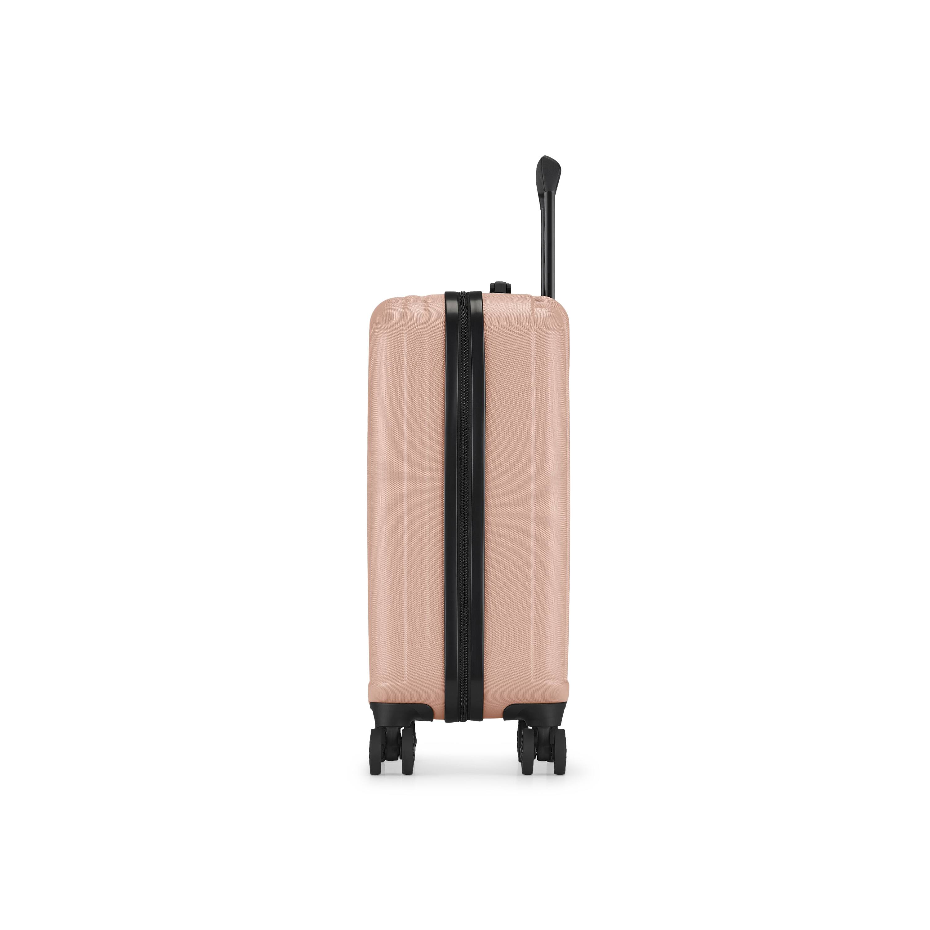 Angle. Bugatti - Bugatti Classic 2 Piece Hardside Set Luggage - PEACH.