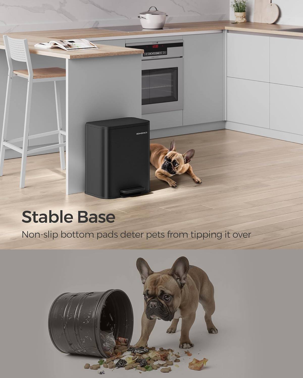 Stable Base
Non-slip bottom pads deter pets from tipping it over