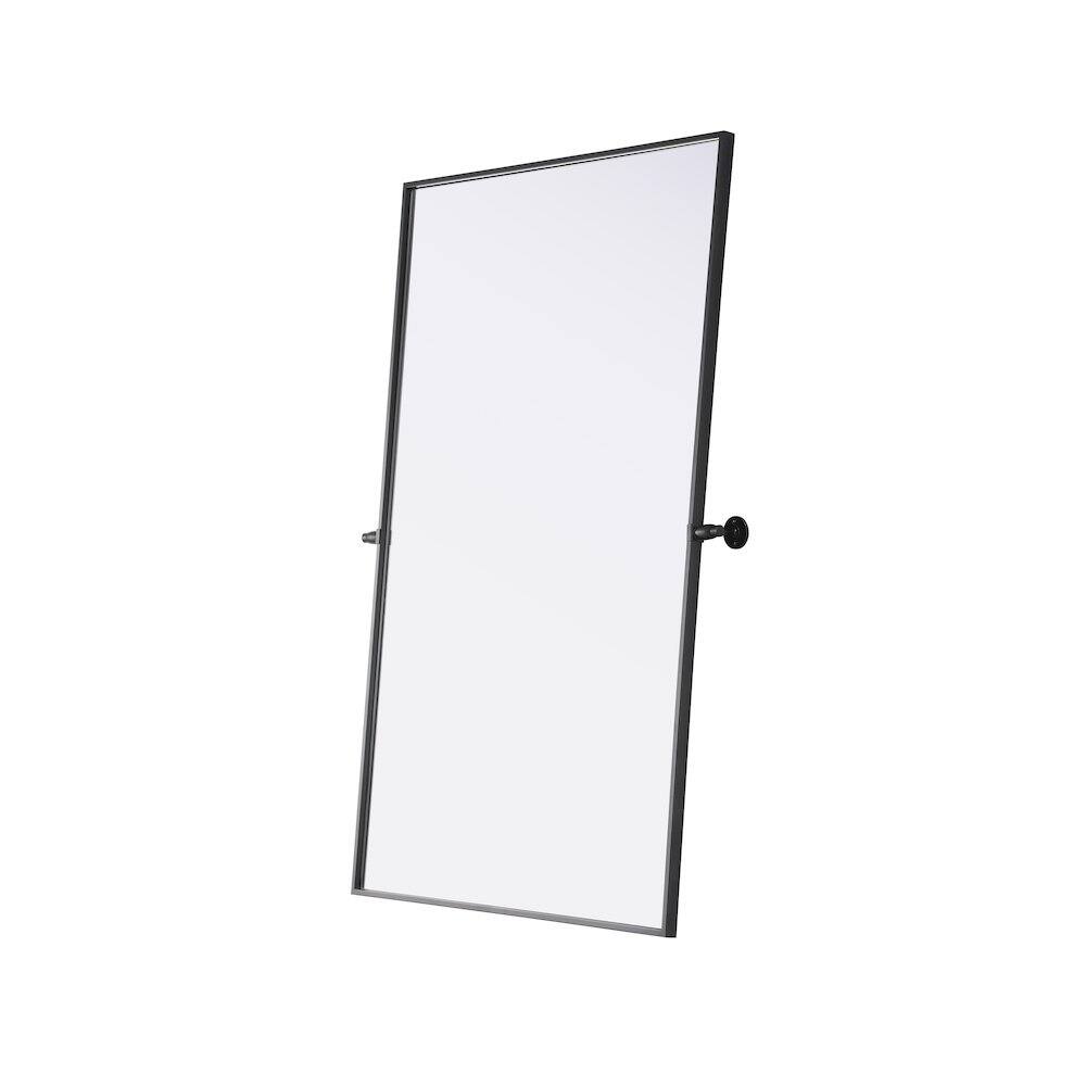 Alt View 3. Elegant Kitchen and Bath - Amoura 48X30 Pivot Mirror In Black - Black.