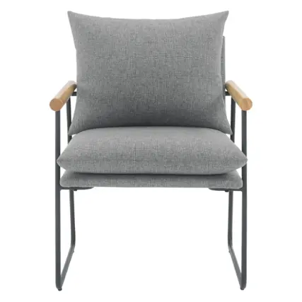 Front. OSP Home Furnishings - Dutton Armchair - Charcoal.