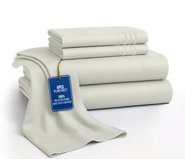 Lux Decor Collection - 4-Piece Queen Bed Sheet Set, Ultra Soft Microfiber, Deep Pocket, Wrinkle-Resistant, Hypoallergenic, All-Season Comfort - Off White