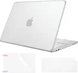 Fintie - Case with Keyboard Skin & Screen Protector for MacBook Neo 13 Inch (Model A3404, 2026 Release) Snap-On Hard Shell Cover - Frost Clear