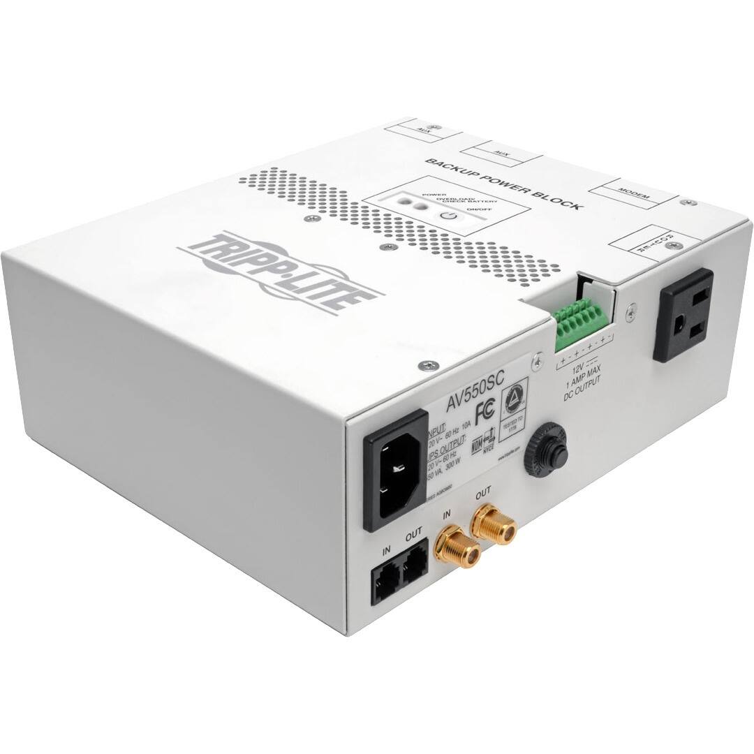 BACKUP POWER BLOCK

TRIPP-LITE

AV550SC FC

12V - 5A MAX DC OUTPUT

1 AMP DC OUTPUT

INPUT: 100-240V ~ 50/60Hz 0.5A

OUTPUT: 12V DC 5A MAX

INPUT: 100-240V ~ 50/60Hz 0.5A

INPUT: 100-240V ~ 50/60Hz 0.5A

OUT

IN

OUT

IN