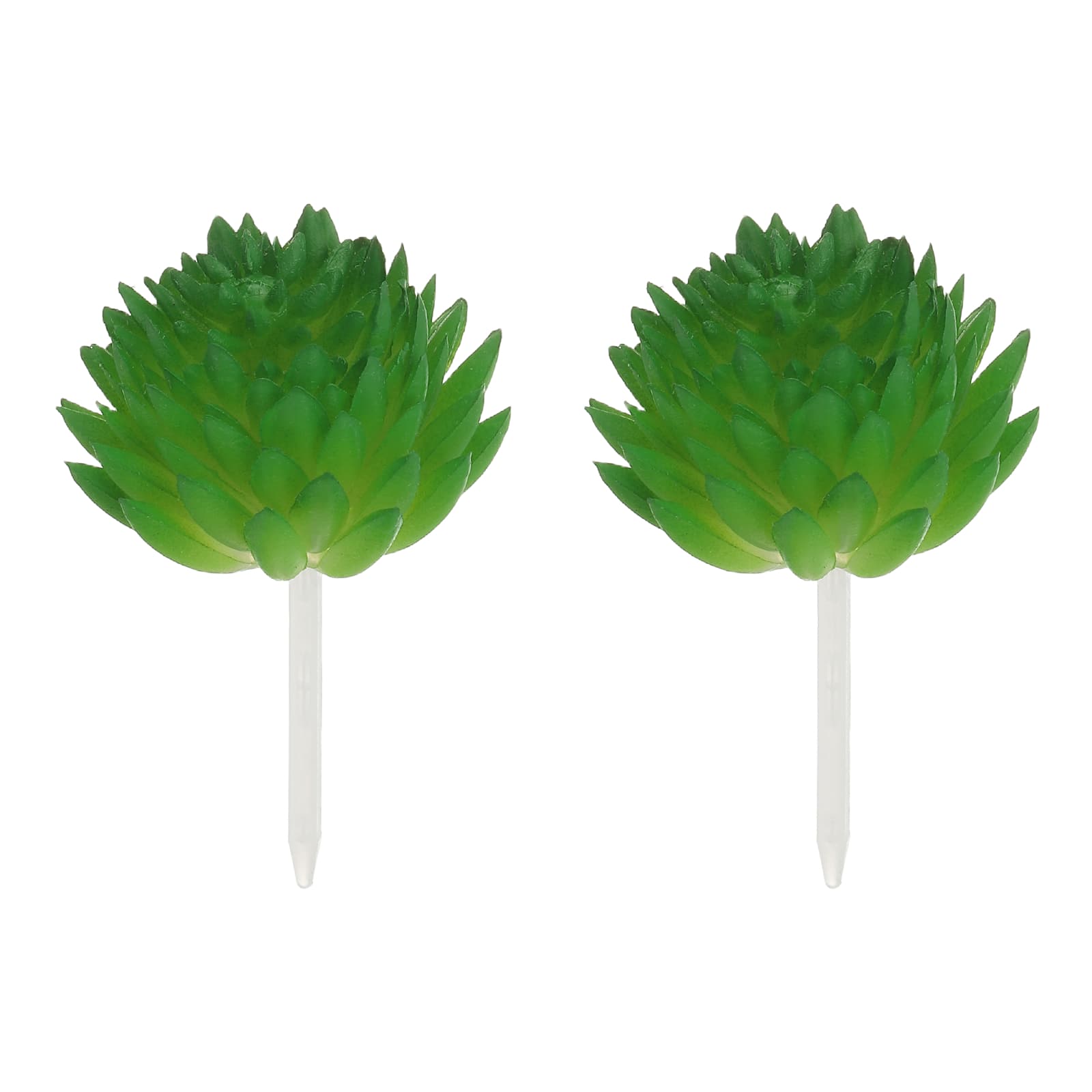 Unique Bargains - Artificial Succulent Plants 2pcs Small Realistic Fake Succulents Colorful Faux Lotus Flowers for Home Office Decoration - Green price history on PriceWatchPro