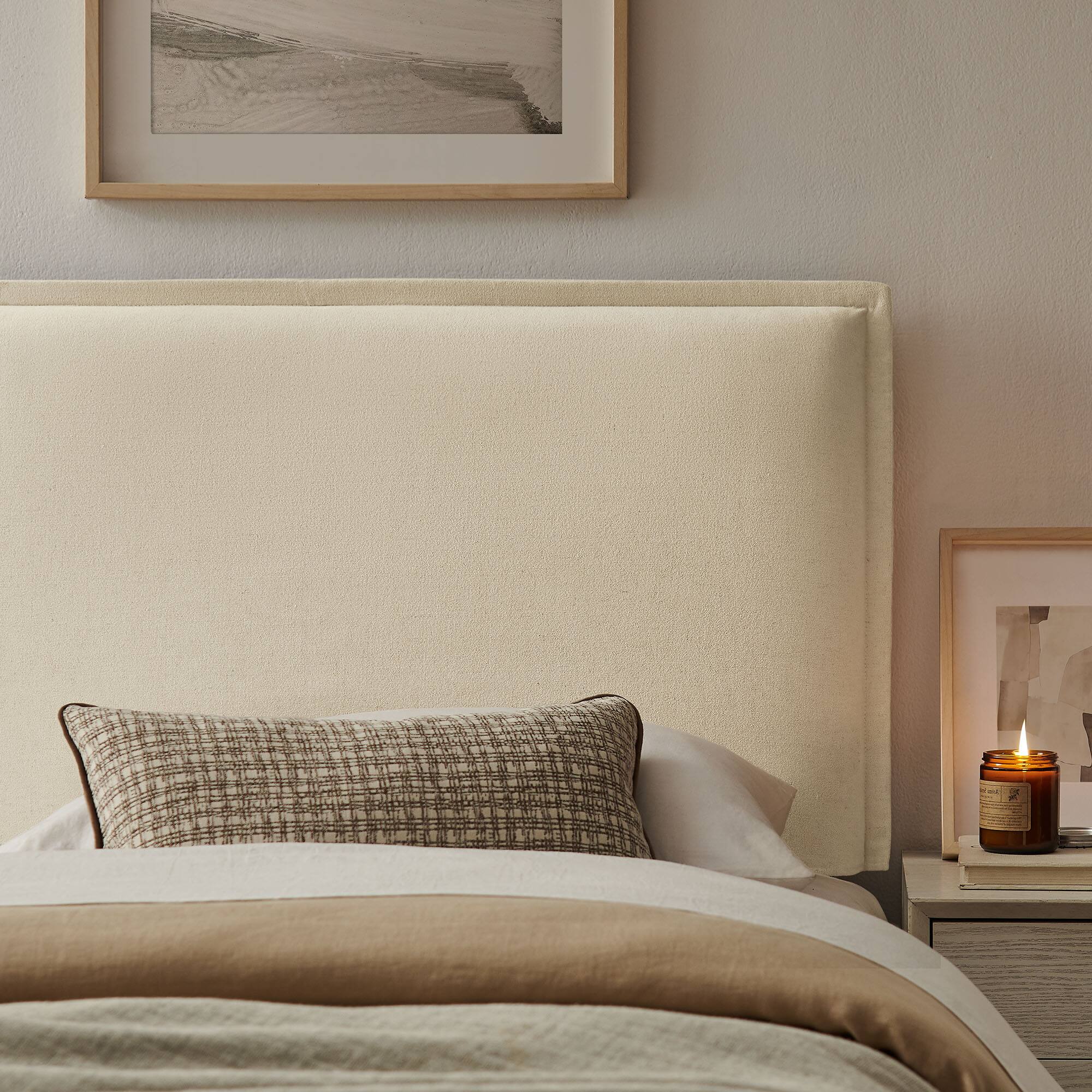 Alt View 1. Modway - Camille Upholstered Linen Blend Headboard by Modway - Linen.