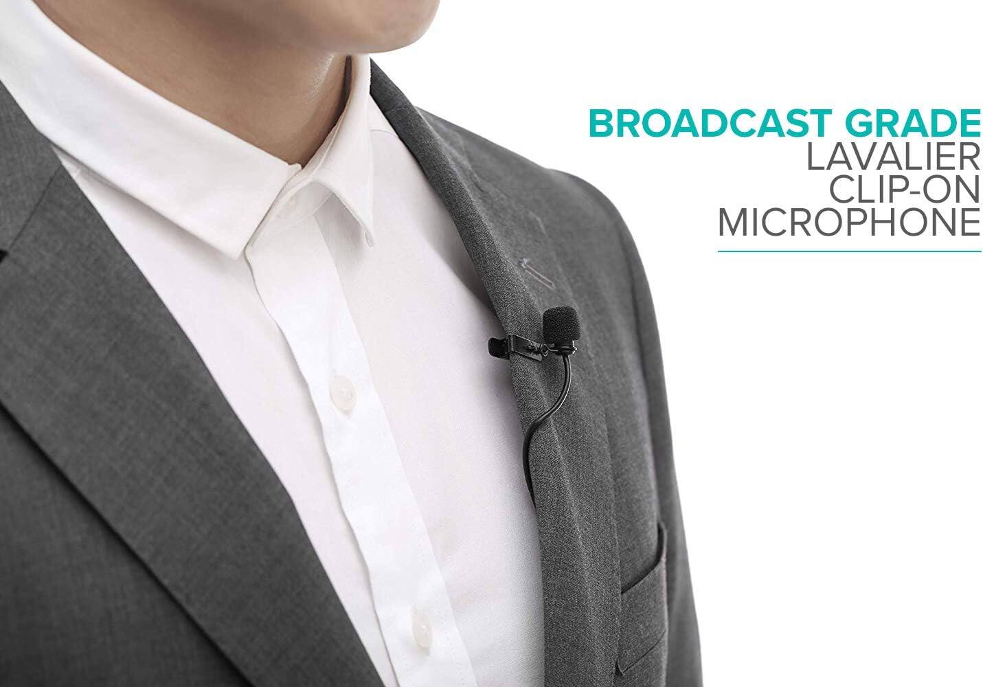 BROADCAST GRADE LAVALLIER CLIP-ON MICROPHONE