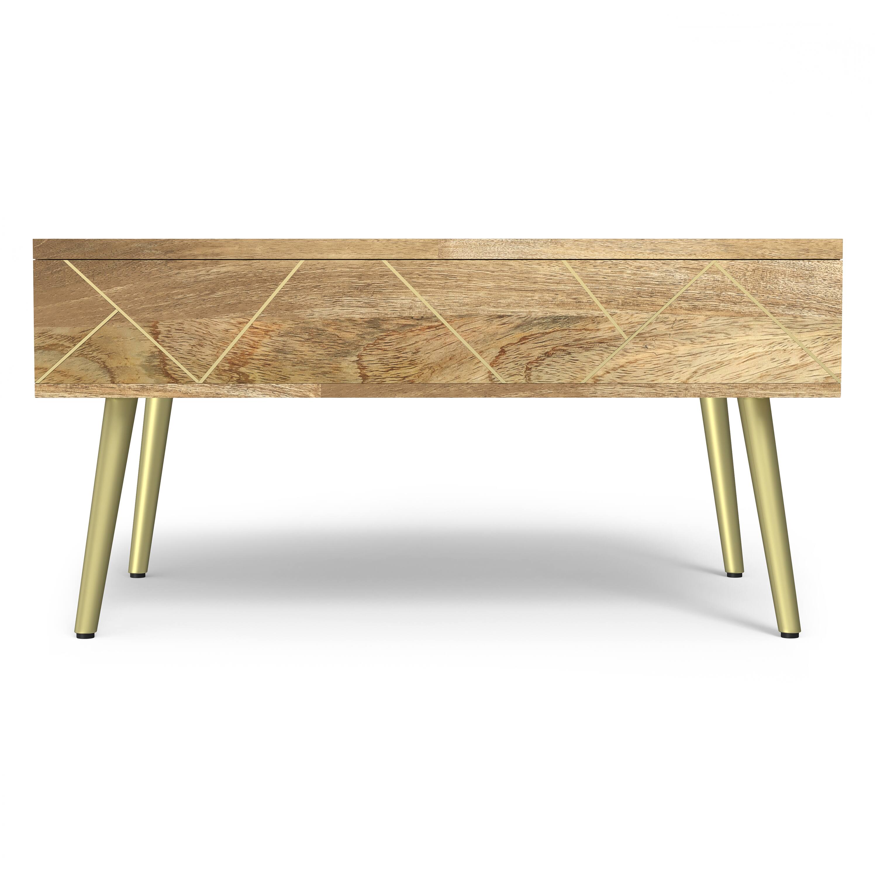 Alt View 1. Simpli Home - Jager SOLID MANGO WOOD 36 inch Wide Rectangle Contemporary Modern Lift Top Coffee Table in Natural - Natural.