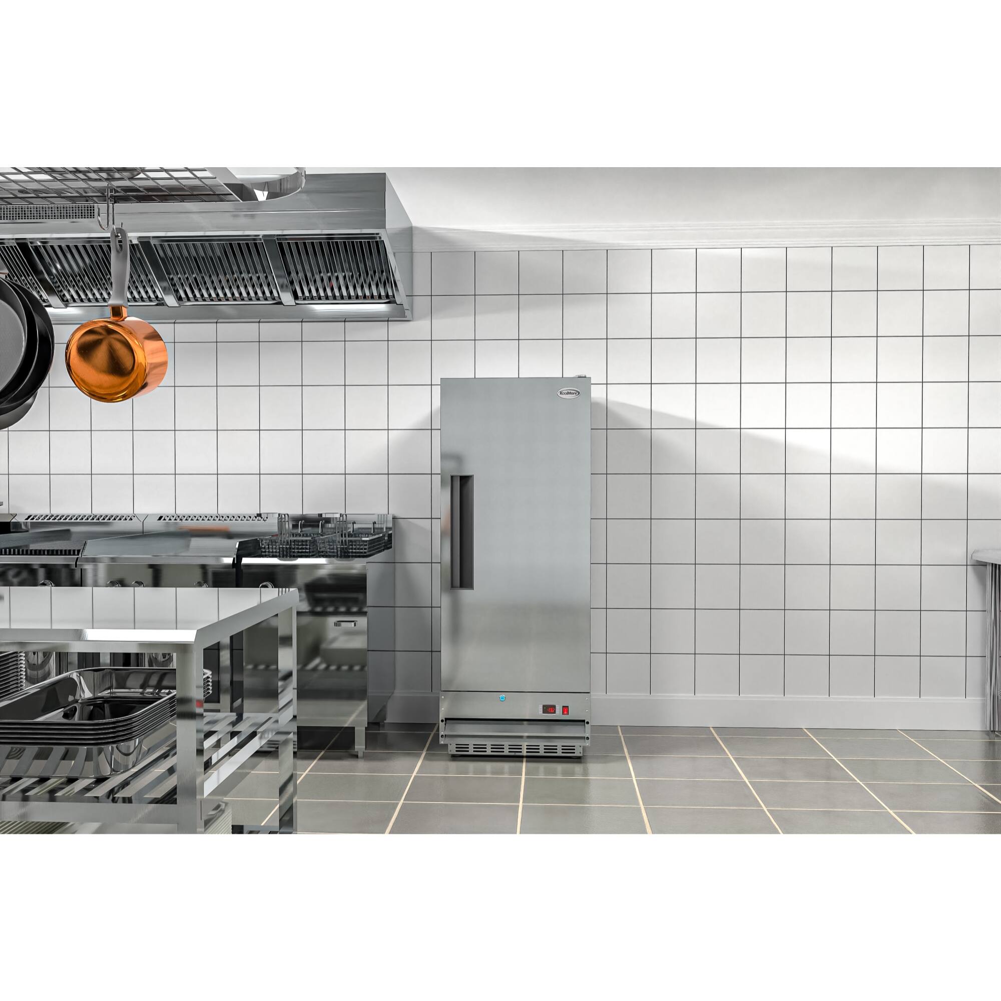 Alt View 8. Koolmore - 25 in. Commercial Stainless Steel 1-Door Reach-In Freezer, 12 cu. ft. RIF-1D-SS12C - Stainless steel.