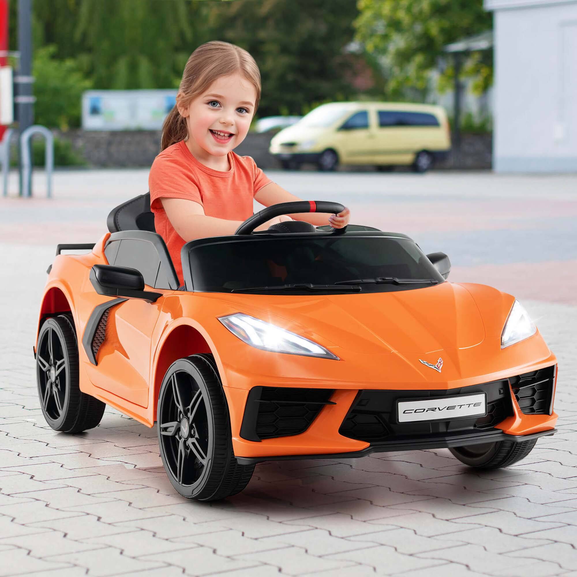 Alt View 1. Costway - Costway 12V Electric Kids Ride On Car with Remote Control Wireless Connection Lights - Orange.