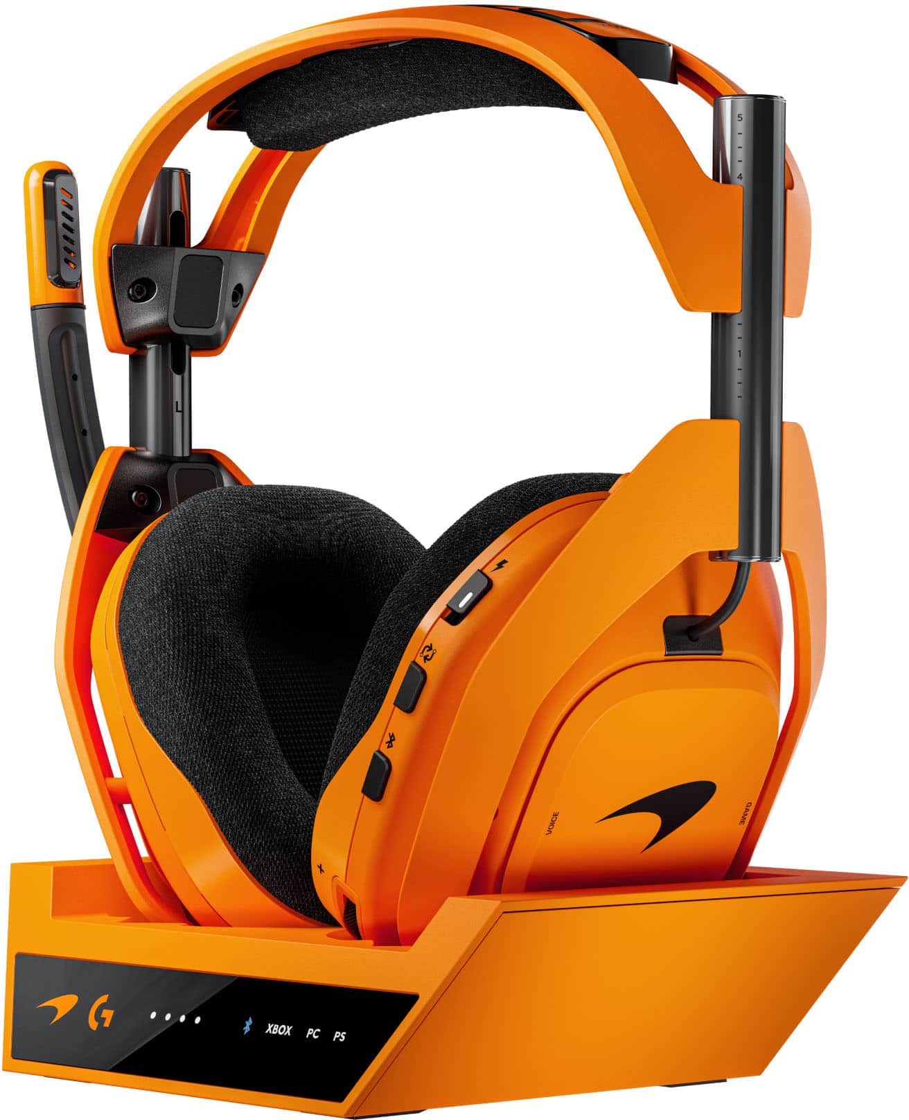 Logitech - Astro A50 X McLaren Edition LIGHTSPEED Wireless Gaming Headset + Base Station with PLAYSYNC for PS5, Xbox, Switch, PC - Orange - Front_Zoom