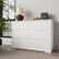 Alt View 2. SKONYON - 6-Drawer Wooden Dresser, Horizontal Storage Organizer for Bedroom - White.
