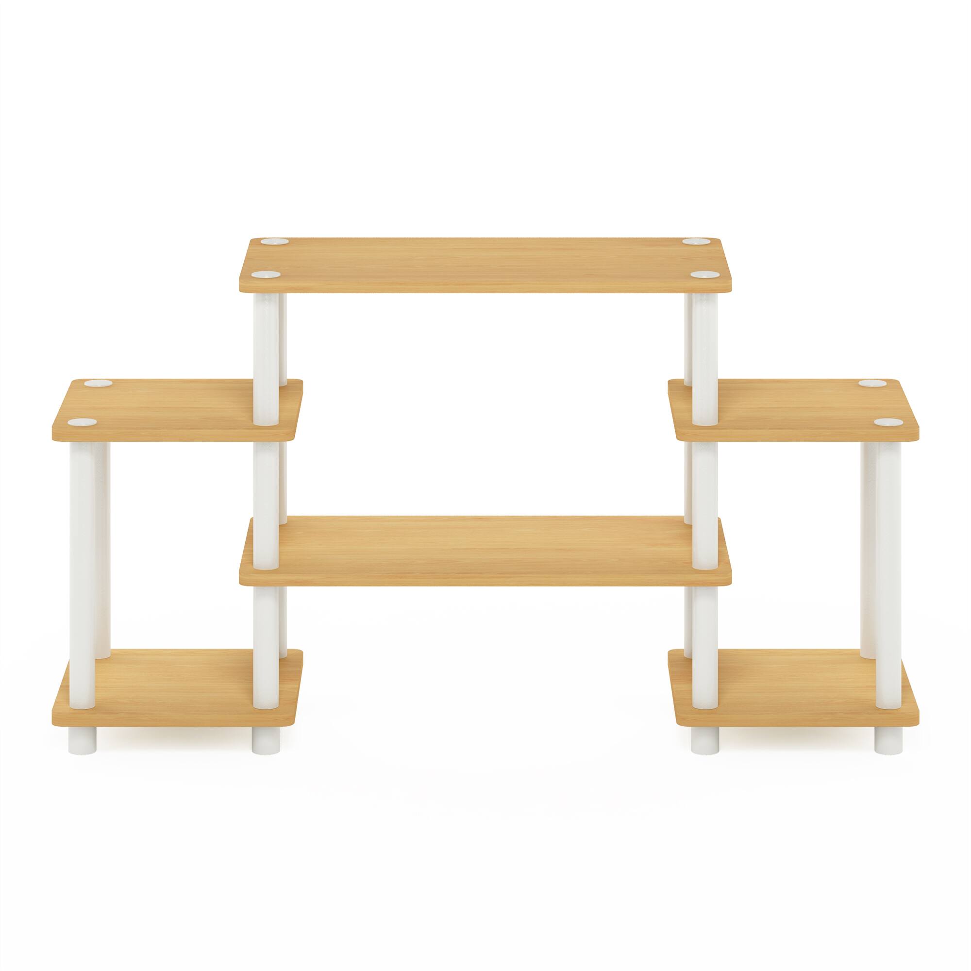 Alt View 2. Furinno - Turn-N-Tube No Tools Entertainment Center - Beech/White.