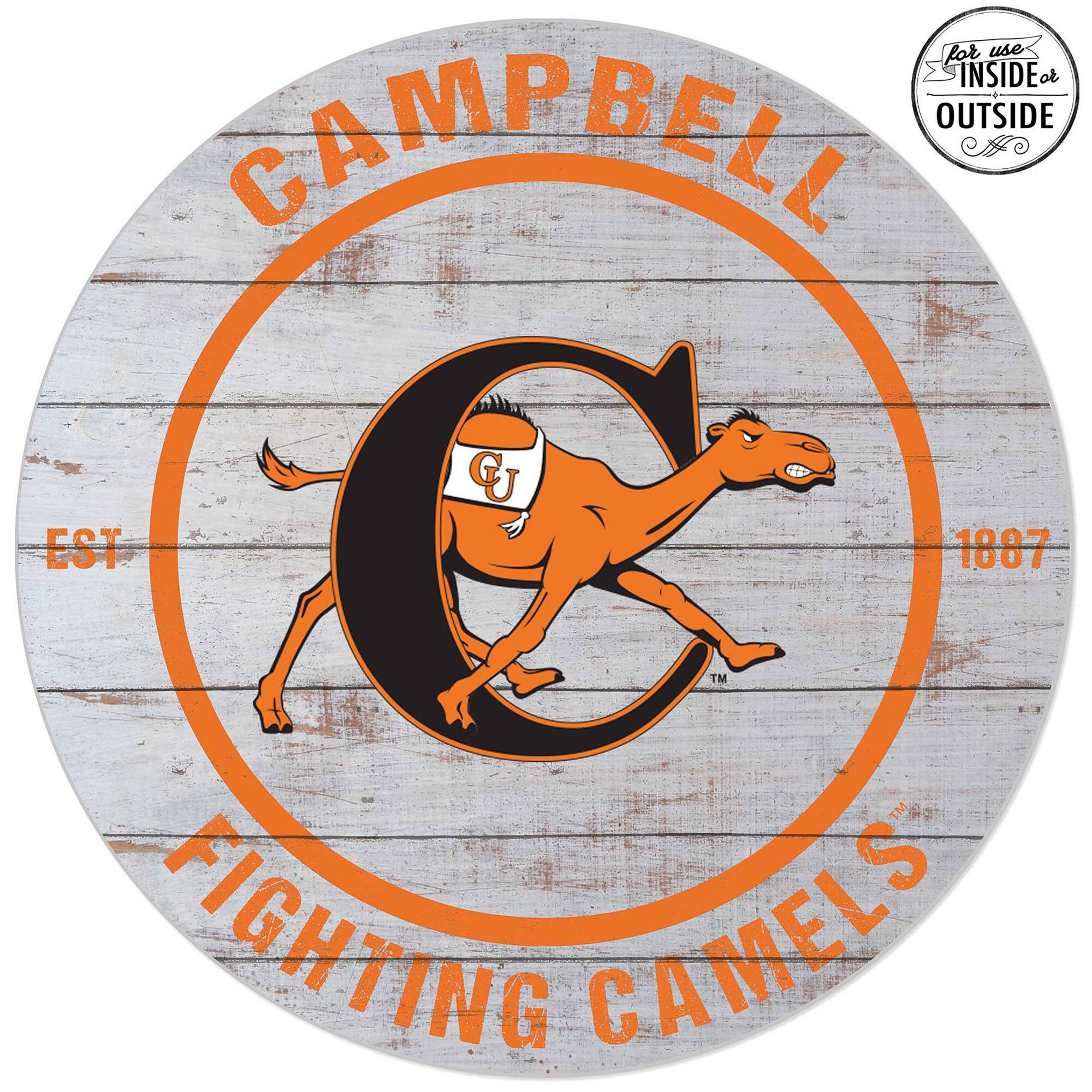 CAMPBELL  
EST 1887  
FIGHTING CAMELS  

For use INSIDE or OUTSIDE