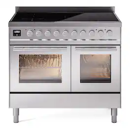 ILVE - Professional Plus II 40 inch Induction Range (Triple Glass Door - Stainless Steel