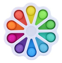 Toynk - Pop Fidget Toy 10-Button Numbers Silicone Bubble Popping Game - Rainbow