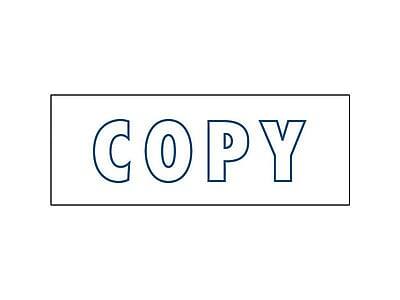 Alt View 2. 2000 Plus - 2000 Plus Green Line Printer 20 Copy Rectangle Pre-inked Stamp, Blue Ink, 1 1/2" x 9/16" (098367) - Blue.