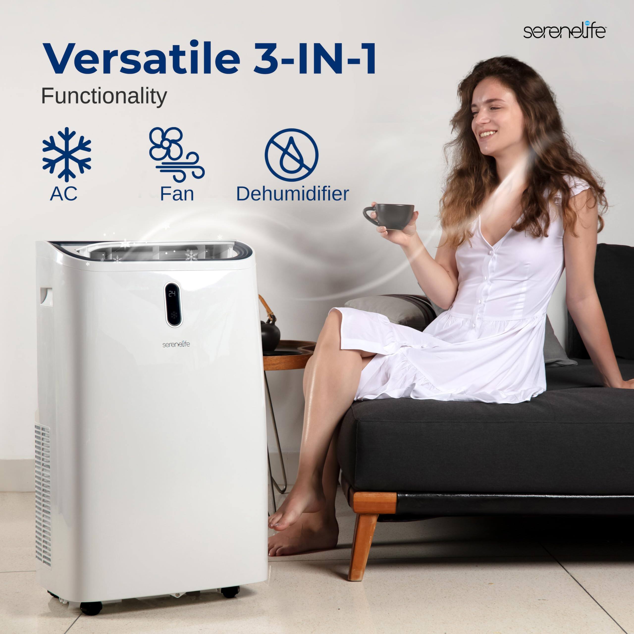 Versatile 3-IN-1 Functionality  
serenelife AC Fan Dehumidifier