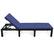 Angle. Costway - Patio Rattan Lounge Chair Chaise Recliner Adjust Cushion Cover - Navy/Off white.