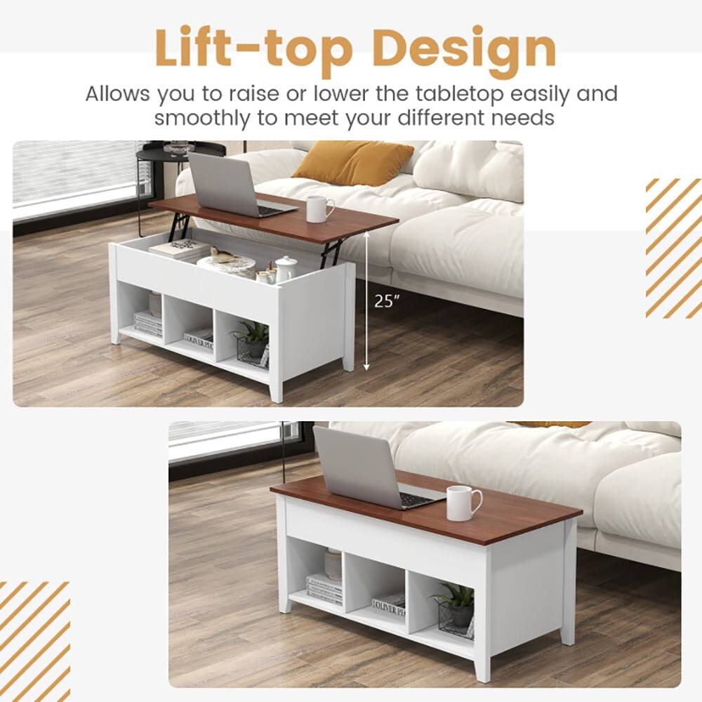 Lift-top Design  
Allows you to raise or lower the tabletop easily and smoothly to meet your different needs  
25"